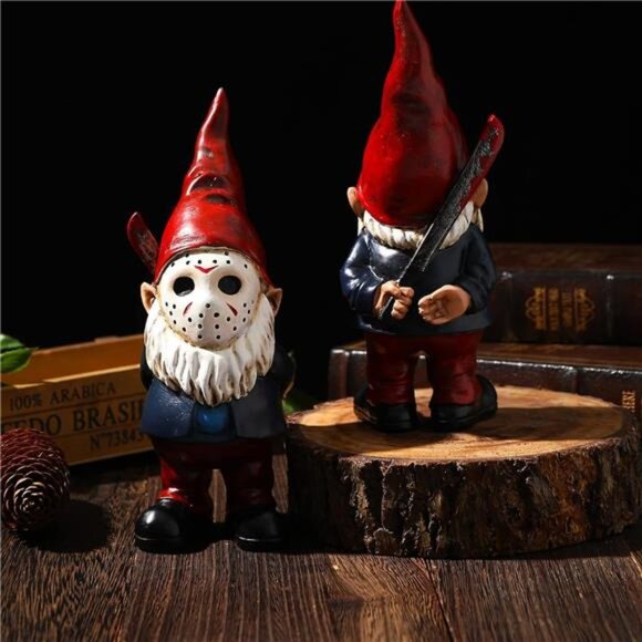 Horror Decor Halloween Decorations Indoor Garden Gnome Garden Statue Home Décor - Picture 3 of 8